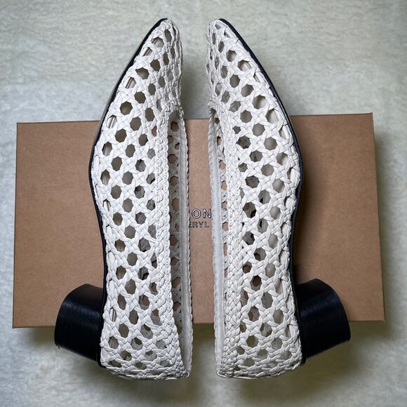 Le Monde Beryl Ballet Pump Woven Leather Ecru EU IT 41 US 11 - Picture 6 of 9